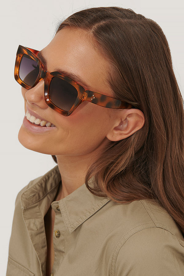 NA-KD Accessories Square Frame Sunglasses brun