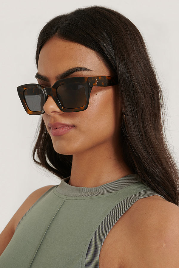 NA-KD Accessories Square Frame Sunglasses brun