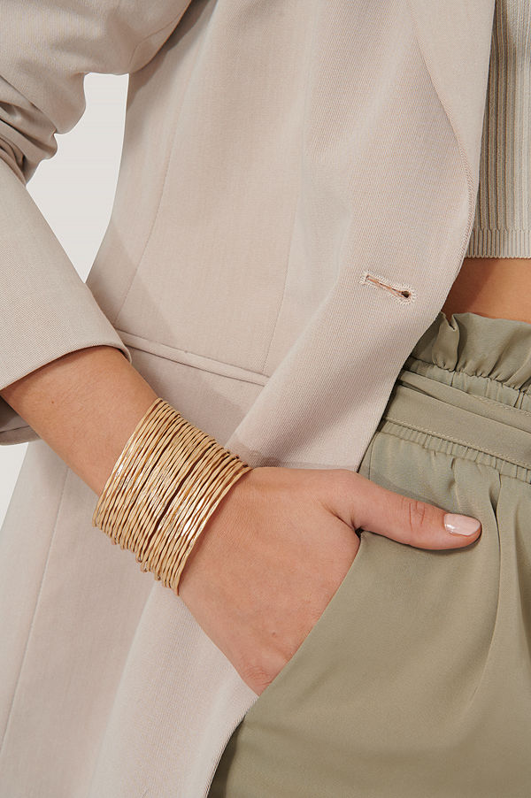 NA-KD Accessories smycke Armband Med Tunna Ringar I Flera Lager guld