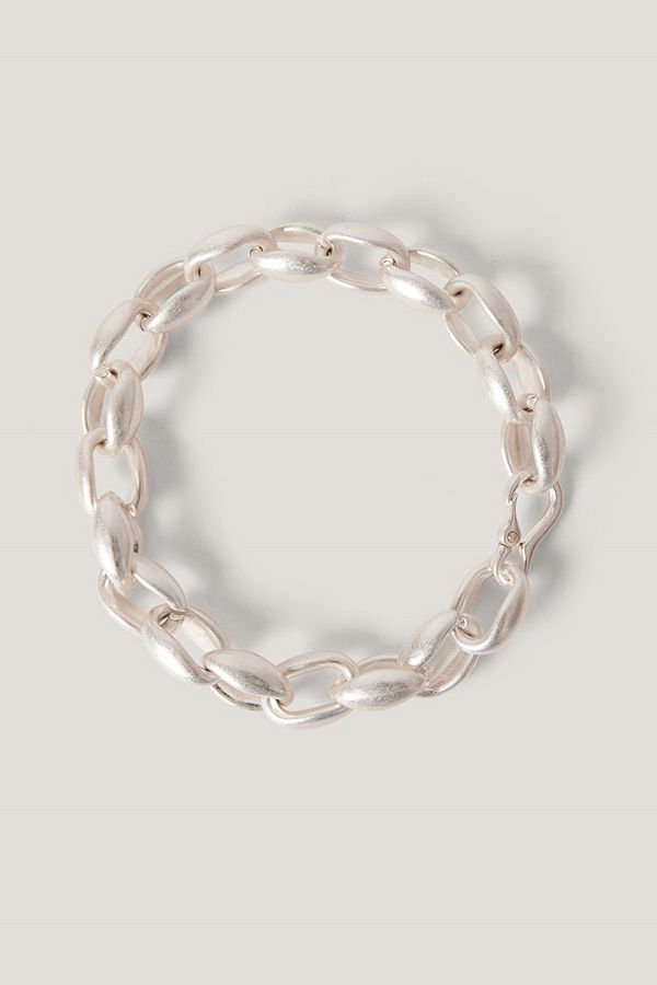 NA-KD Accessories smycke Oversize, Tjock Kedjehalsband silver