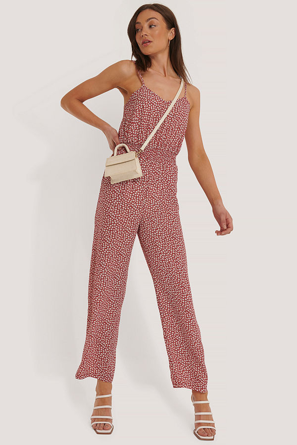 NA-KD Jumpsuit Med Tryck röd