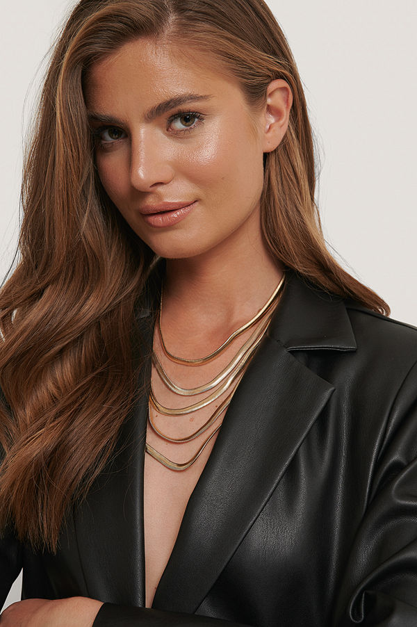 NA-KD Accessories smycke Halsband Med Flera Kedjor guld