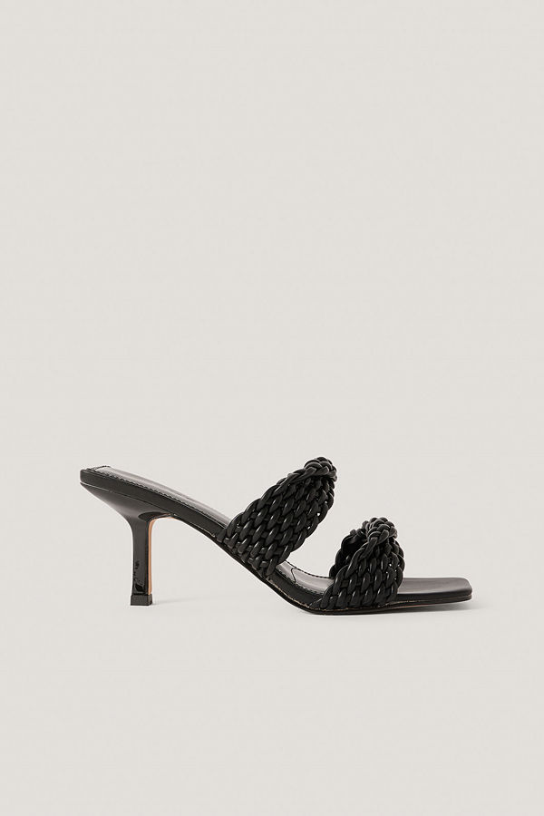 NA-KD Shoes Sandaler Med Dubbla Remmar svart
