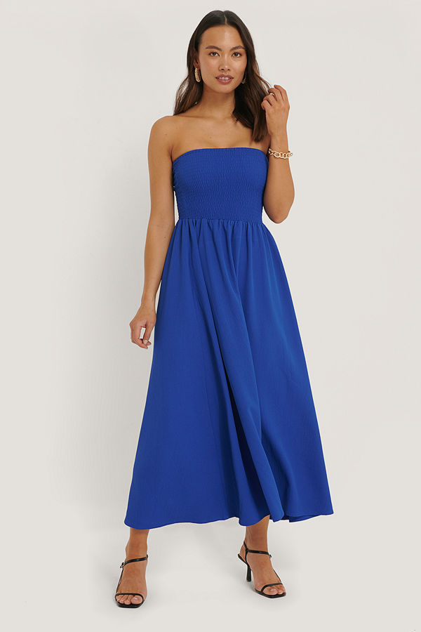 NA-KD Party Midiklänning I Offshoulder-Modell blå