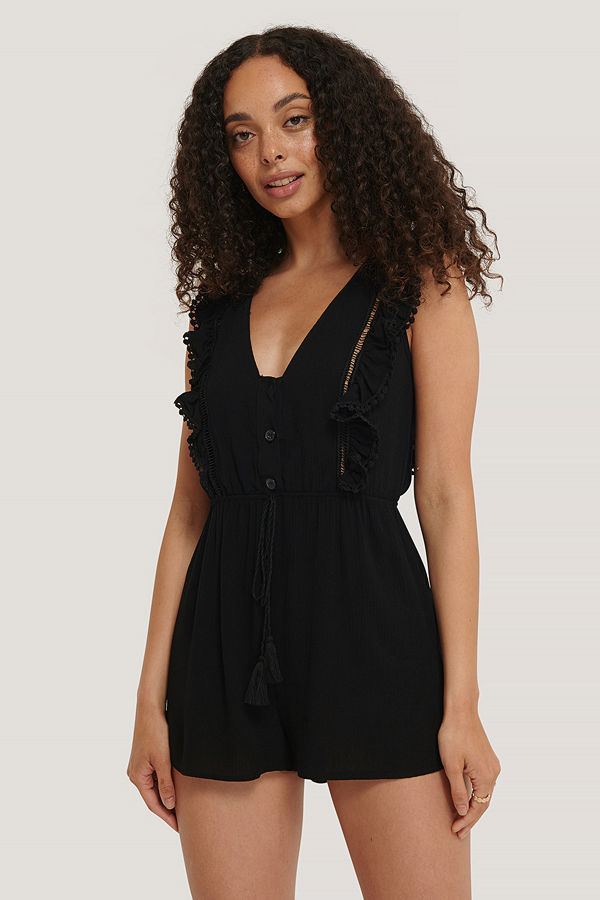 Trendyol Playsuit Med Knappar svart