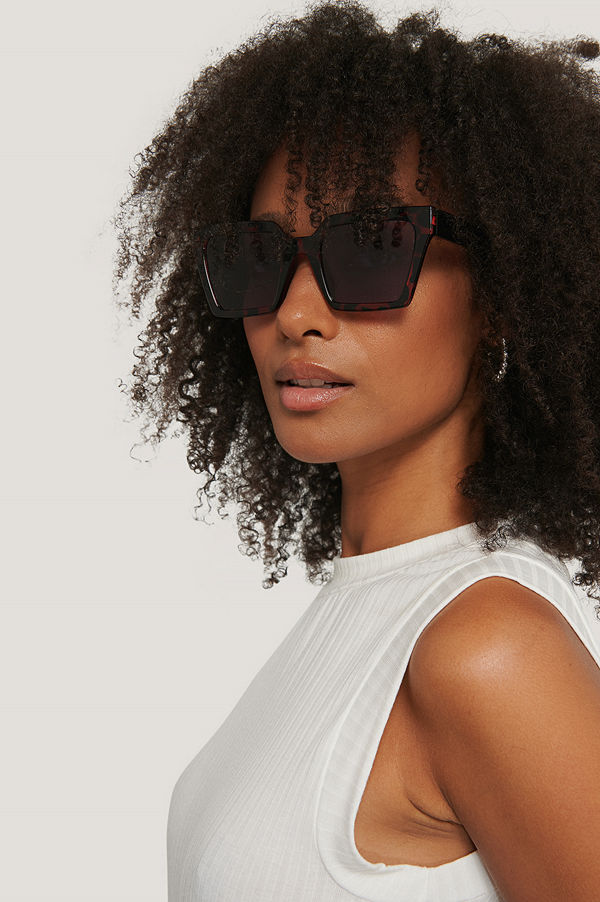 Corlin Eyewear Solglasögon Med Fyrkantiga Bågar brun