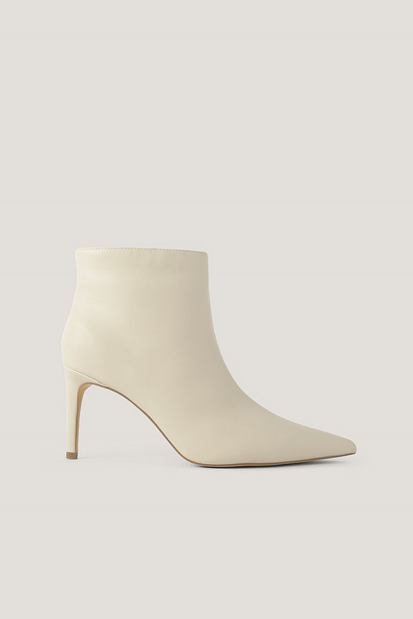 NA-KD Shoes Smala, Spetsiga Stilettboots nude