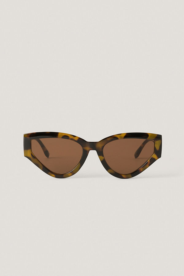 NA-KD Accessories Stora, Droppformade Solglasögon brun