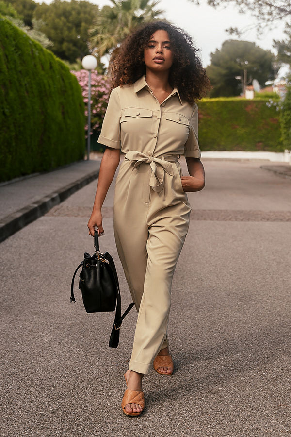 Paola Locatelli x NA-KD Jumpsuit I Cargomodell beige