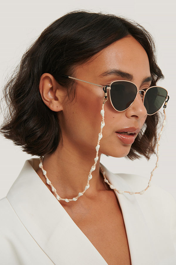 Mango Halsband Med Färgade Snäckskal vit
