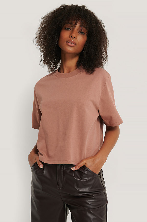 NA-KD Basic Oversize T-Shirt rosa
