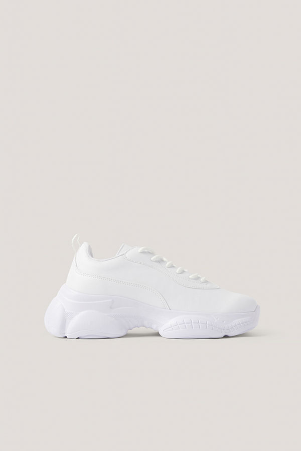 NA-KD Shoes Gympaskor Med Smal, Grafisk Sula vit