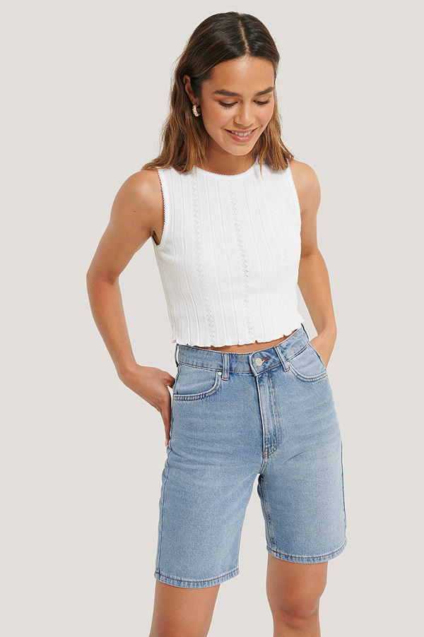 Lizzy x NA-KD Denimshorts blå