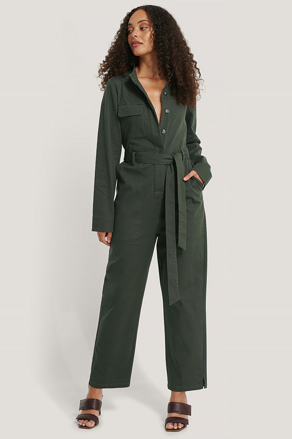 NA-KD Trend Jumpsuit I Cargomodell grön