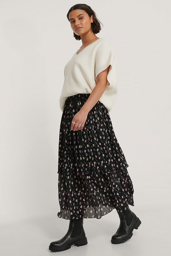 NA-KD Boho Midikjol Med Smock multicolor