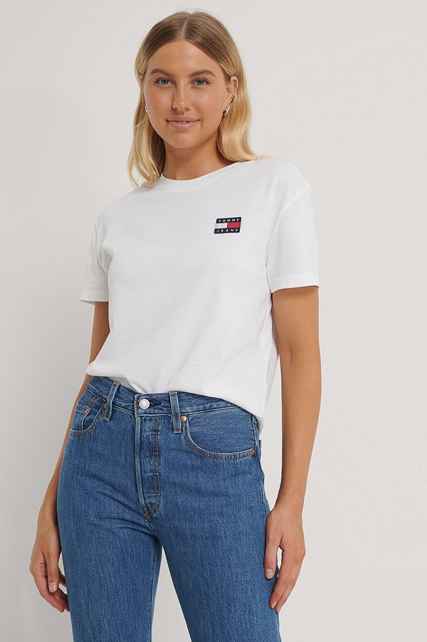 Tommy Jeans Tommy Badge T-Shirt vit