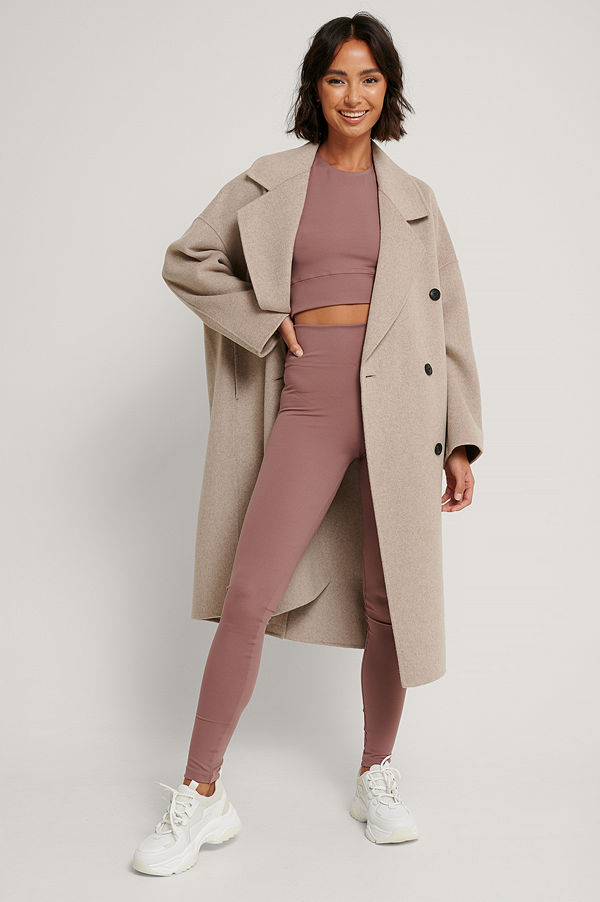 NA-KD Långa Leggings Med Hög Midja lila