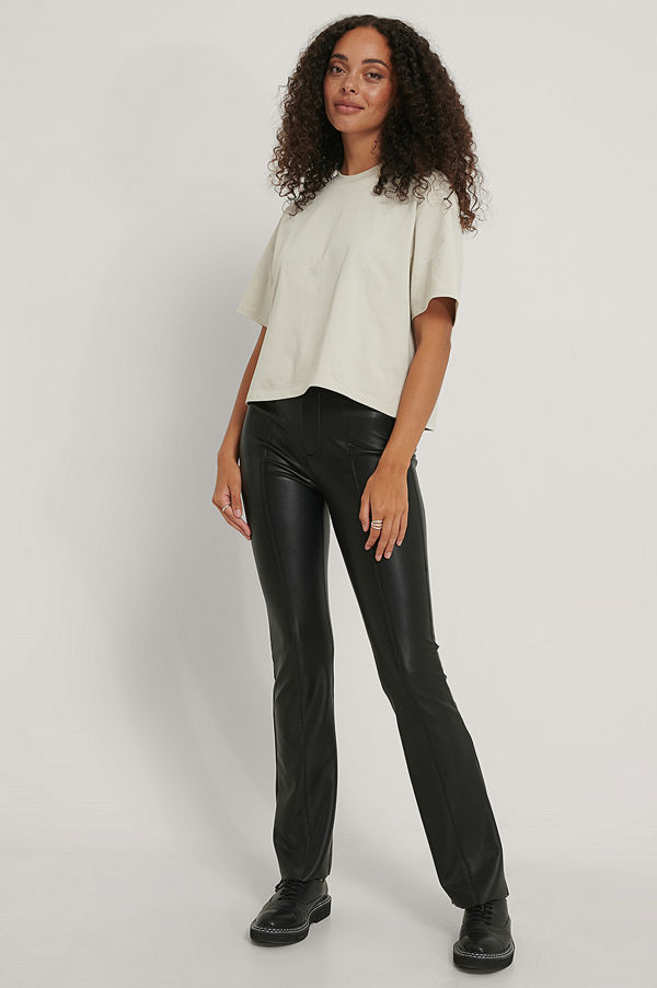 NA-KD Basic Oversize T-Shirt beige