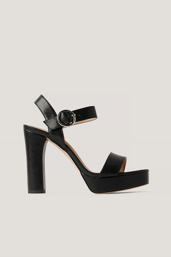 NA-KD Shoes Högklackade Platåsandaler svart