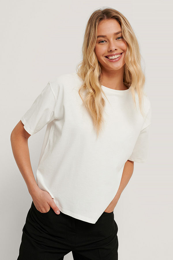 NA-KD Reborn Ekologisk Oversize T-shirt vit