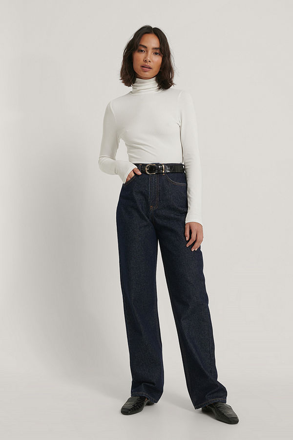 NA-KD Reborn Ekologiska Denim Med Hög Midja Och Vida Ben blå