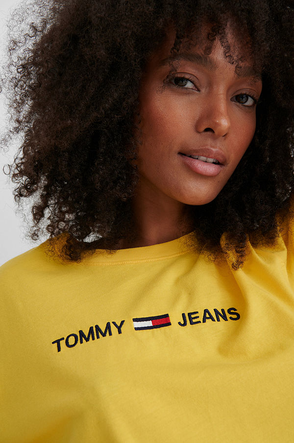 Tommy Jeans Modern Linear Logo T-Shirt gul
