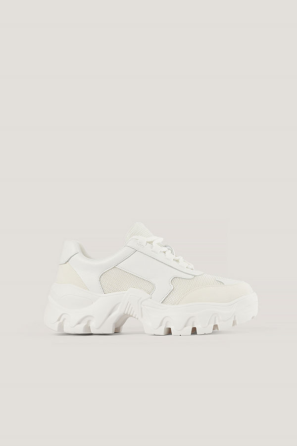NA-KD Shoes Chunky Gympaskor vit