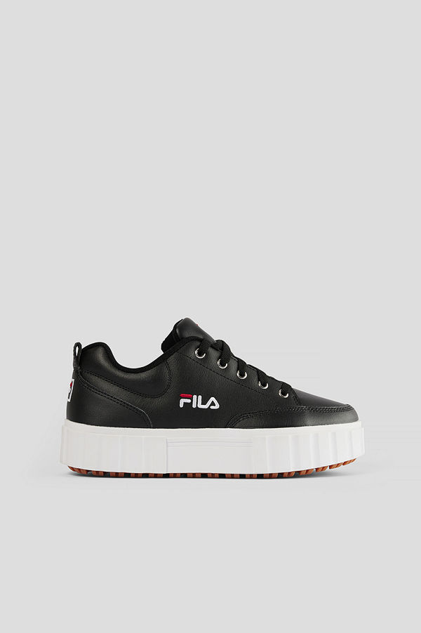 Fila Lädersneakers svart