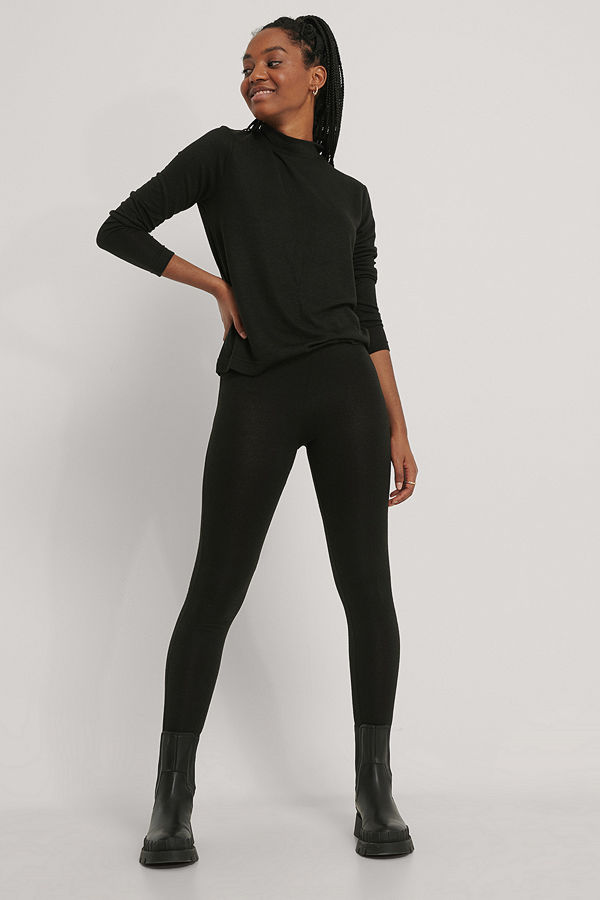 NA-KD Basic Tights svart