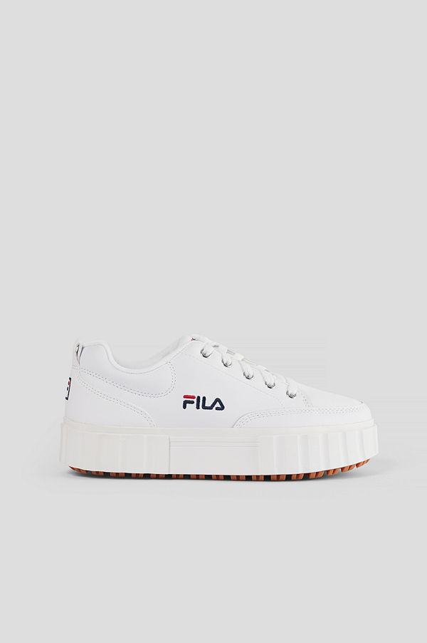 Fila Lädersneakers vit