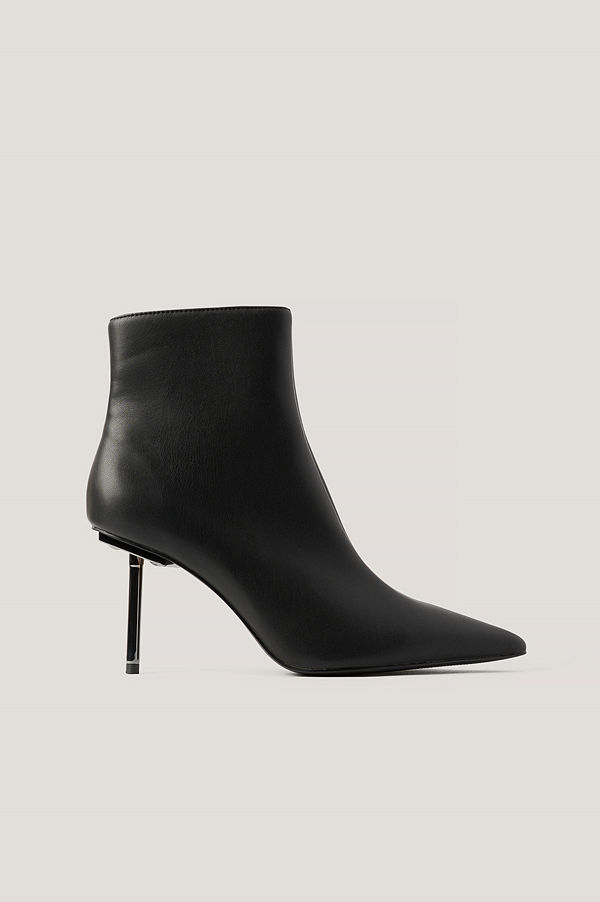 NA-KD Shoes Spetsiga Stövlar Med Hög Klack svart