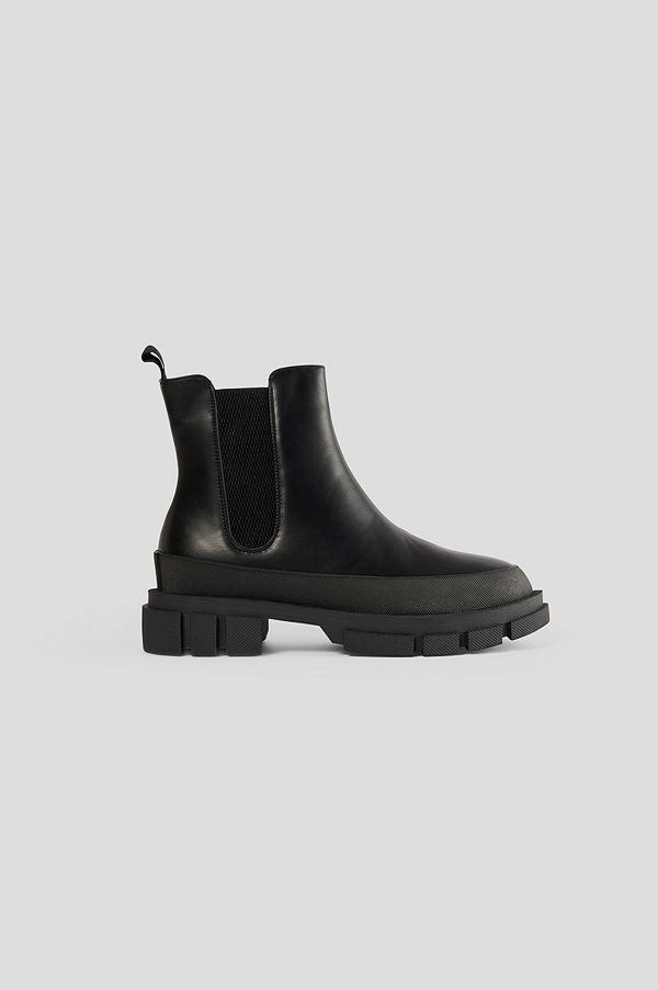 NA-KD Shoes Chunky Boots Med Gummisula svart