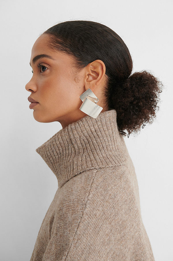 NA-KD Accessories smycke Guldpläterade Chunky Örhängen silver
