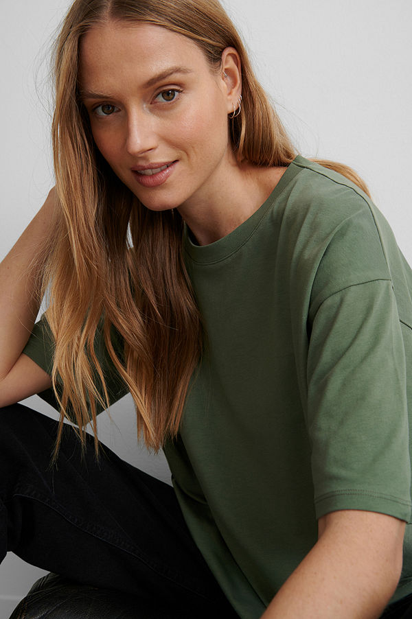 NA-KD Ekologisk Oversize T-shirt grön