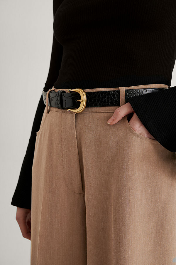 NA-KD Accessories Bälte Med Vintagelook svart
