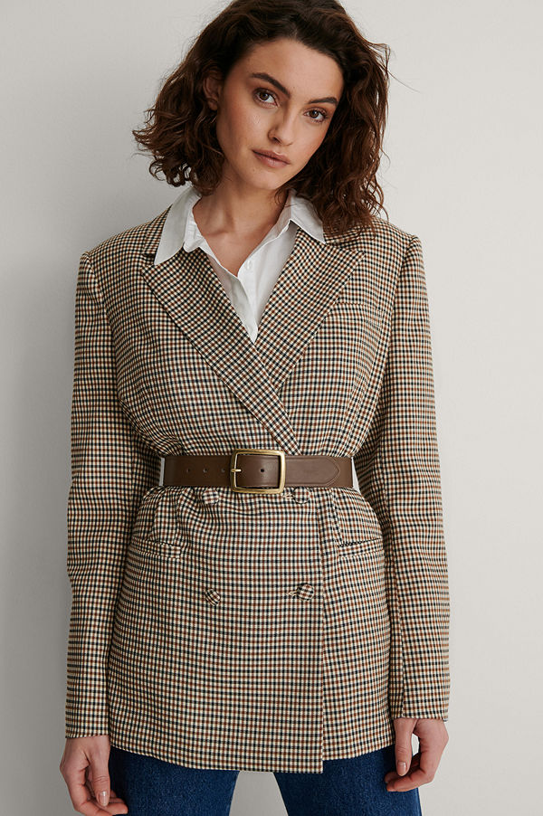 NA-KD Accessories Basic Bälte brun
