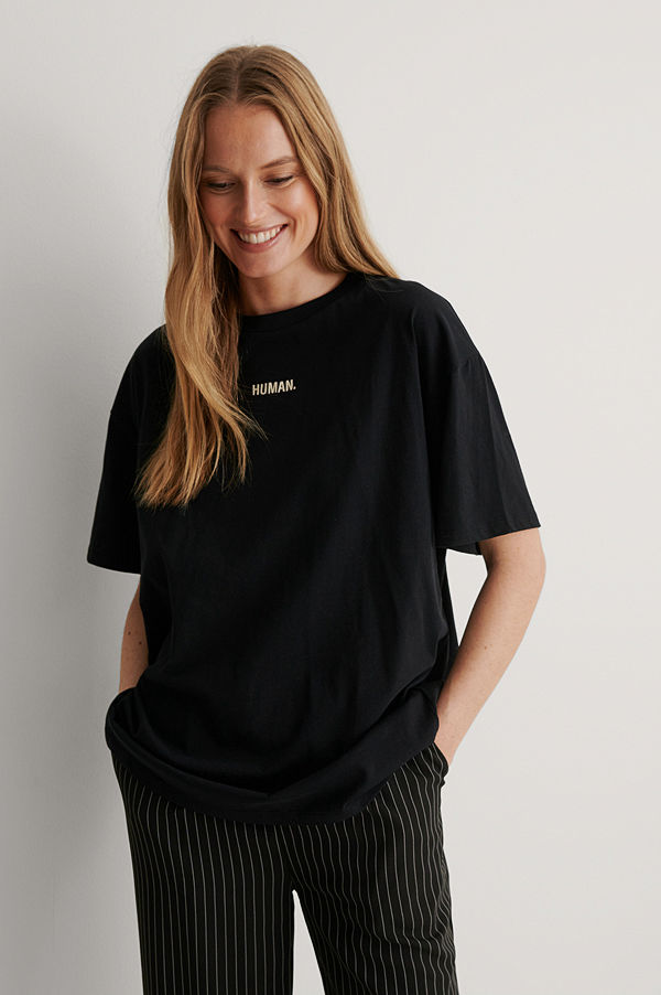 NA-KD Reborn Ekologisk T-shirt svart