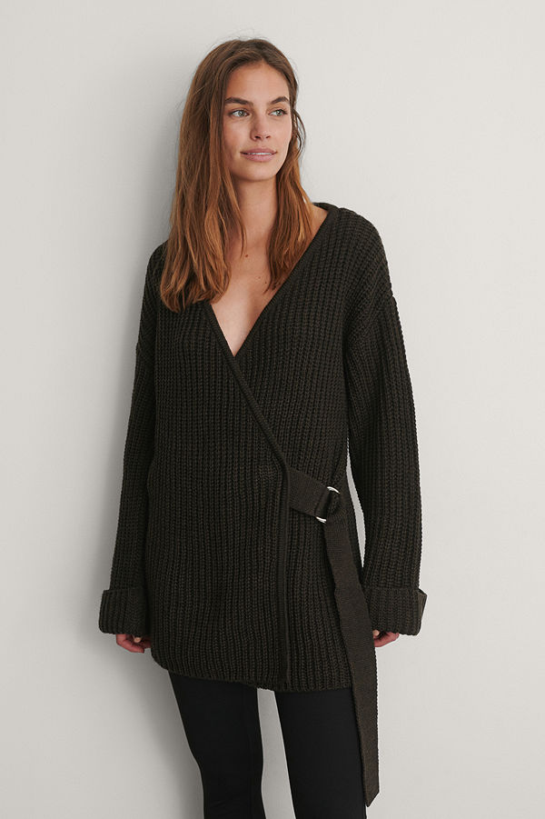NA-KD Trend Stickad Cardigan brun