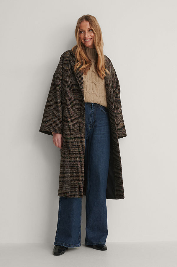 Trendyol Jeans Med Hög Midja Och Vida Ben navy