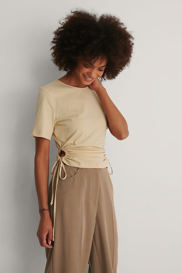 NA-KD Reborn Ekologisk T-shirt beige