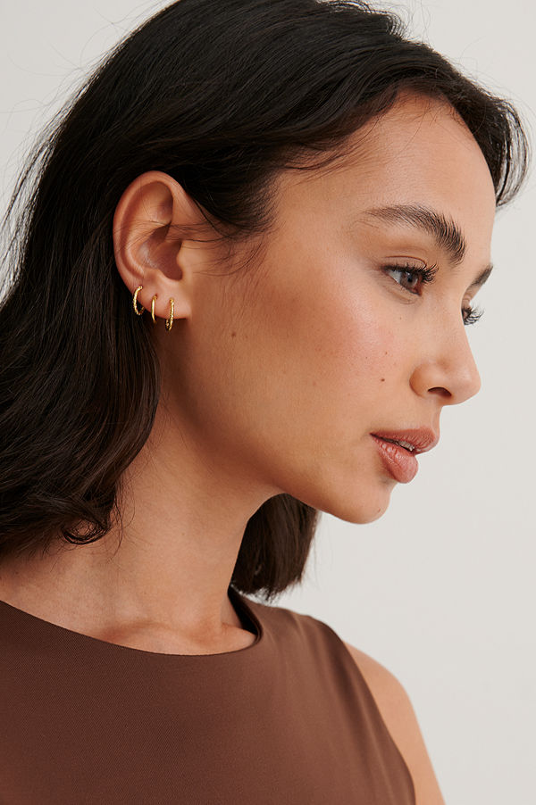 NA-KD Accessories smycke Hoops-Örhängen guld