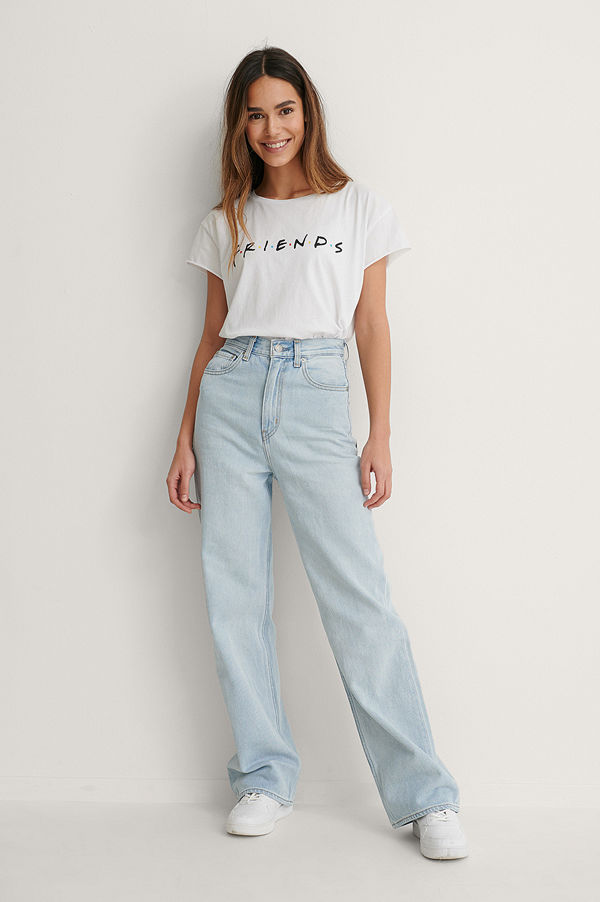 Warner Bros. FRIENDS Print Raw Edge Tee vit