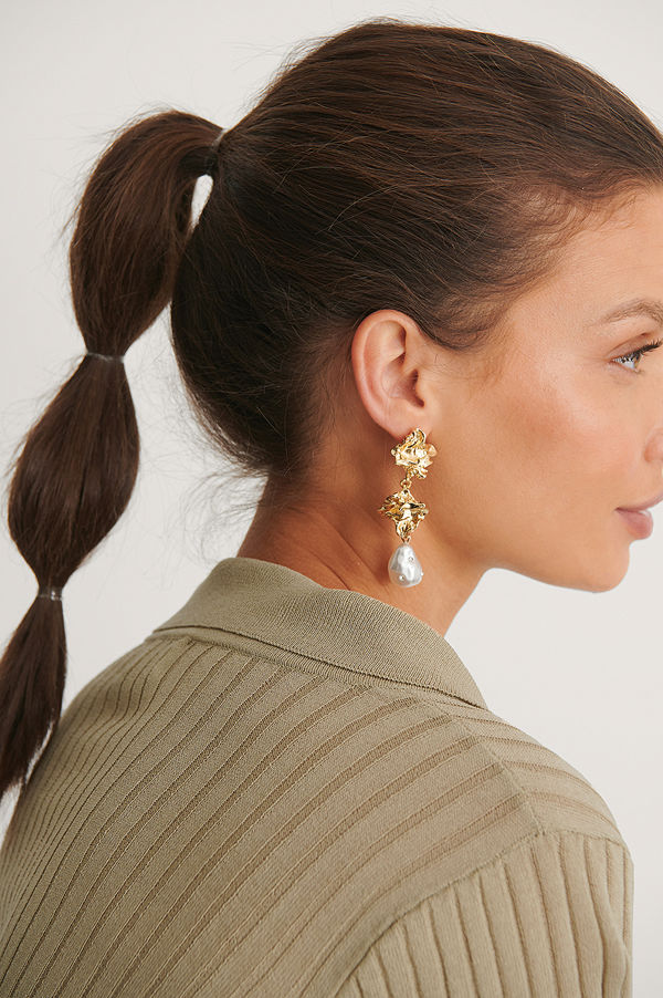 NA-KD Accessories smycke Örhängen Med Pärlor guld