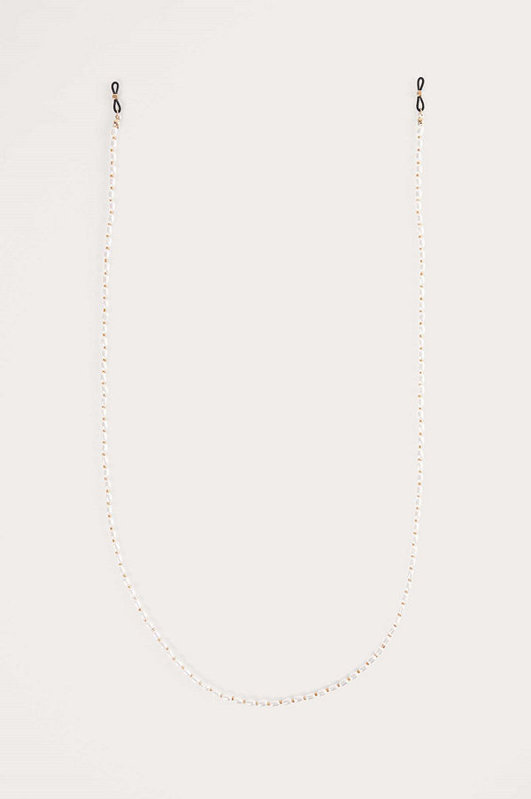 NA-KD Accessories Pearl Sunglass Chain vit