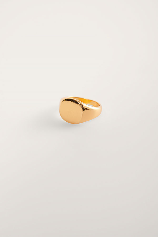 NA-KD Accessories smycke Gold Plated Signet Ring guld