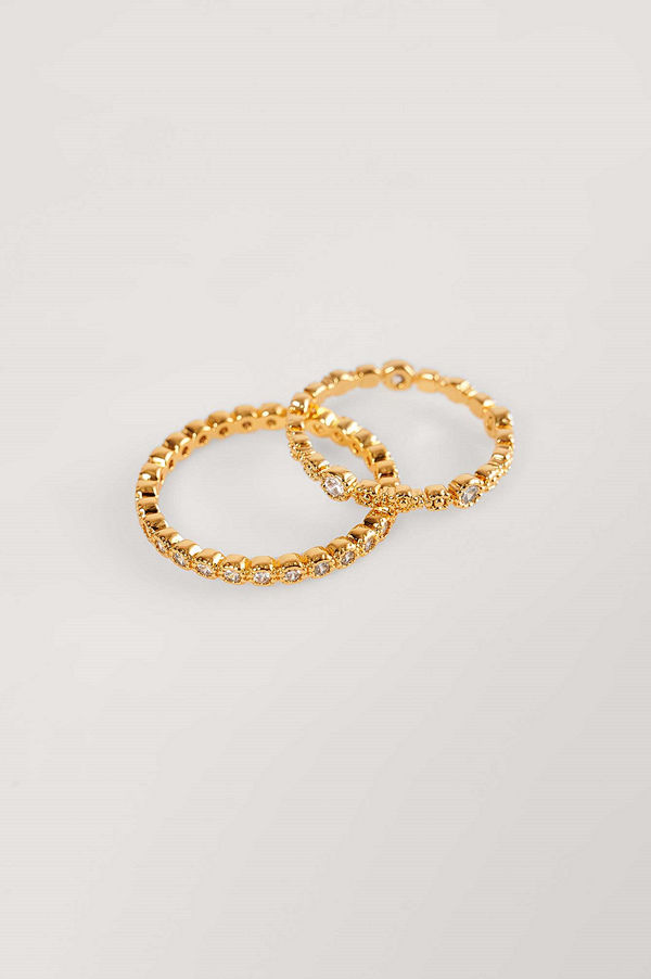 NA-KD Accessories smycke Guldpläterade 2-pack Ringar guld