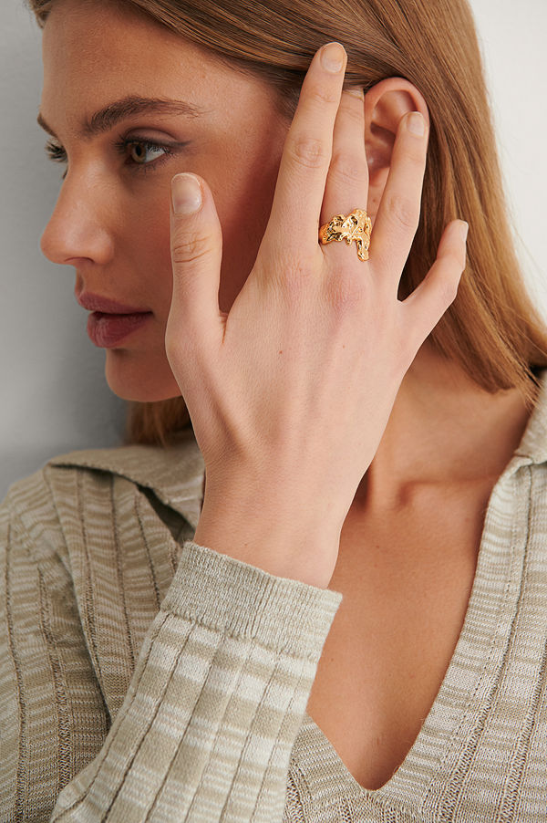 NA-KD Accessories smycke Guldpläterad Chunky Ring guld