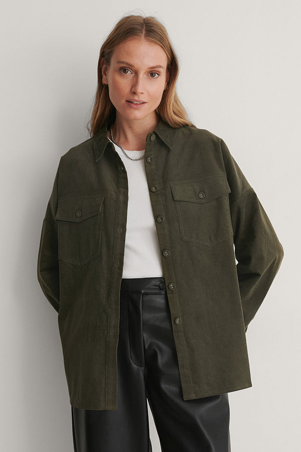 NA-KD Oversize Skjorta grön