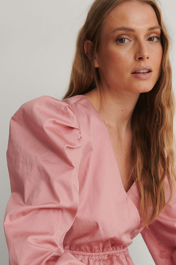 NA-KD Reborn Ekologisk Blus rosa