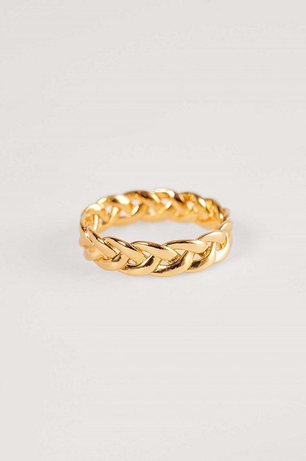NA-KD Accessories smycke Guldplätering Ring Med Struktur guld